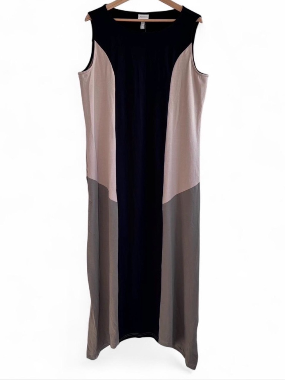 Ulla Popkin Eco Cotton Colorblock Stretch Knit Tank Dress Size 16/18 - Picture 7 of 8